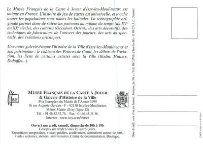 Dama de Carta de Jogar — Museu Francês da Carta de Jogar, Issy-les-Moulineaux — Verso