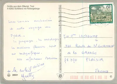 Schlitters — Zillertal, Tirol — Troller Kunstverlag Chizzall — Verso