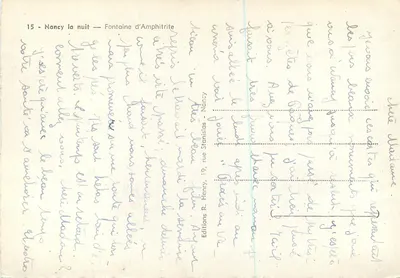 Nancy w nocy — Fontanna Amphitryty — Roeder — Rewers