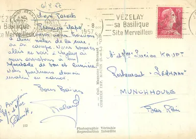 Vézelay (Yonne) — Herinnering — Fotograaf Véritable Interdite — Achterkant