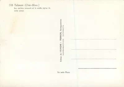 Talmont (Charente-Maritime) — stare forte i stara rzymska świątynia — Wydawnictwo Europy, Sarreguemines — Rewers
