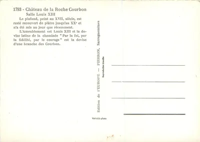 Zamek La Roche Courbon — Sala Louisa XIII — Wydanie Europejskie — Rewers