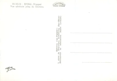 Epinal (Vosges) — Ogólny widok z zamku — Wydawnictwo «La Cigogne» — Rewers