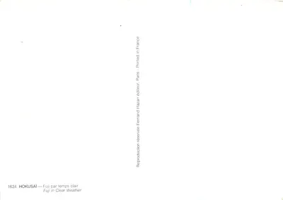 Monte Fuji — tiempo claro — Hazan editor, n.º 1634 — Reverso