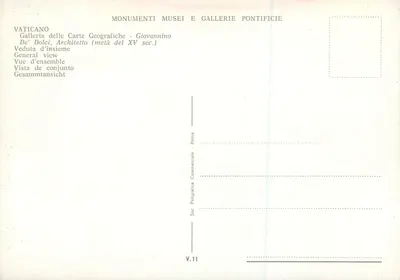 Watykan — Galeria Kart Geograficznych — Widok ogółem — Soc. Poligrafica Commerciale, V.11 — Rewers