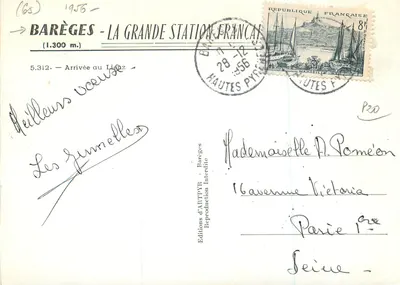Barèges - Wielka stacja — Przyjazd do Lianz — Éditions d'ARTPYR — Rewers