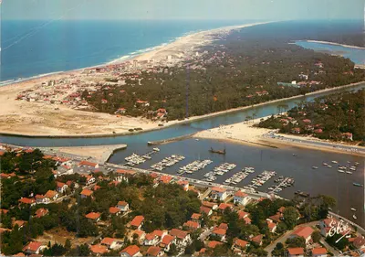 Hossegor — Vista Geral do Porto de Praia, Praia Grande e o Lago — Editor L. Chataigneau