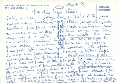 Góry Tarn — Les Détroits — wydawca APACOLOR — Rewers