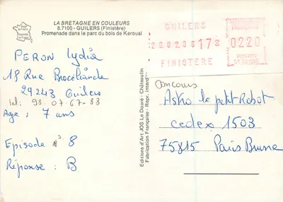 Spokojna wycieczka po parku w lesie Keroual — Guilers (Finistère) — Wydawnictwo Sztuki JOS Le Doaré — Rewers