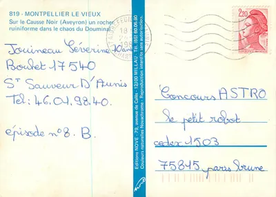 Le Causse Noir (Aveyron) — ruiniformny skałowiec w chaosie Douminal — Wydawnictwo NOVE — Rewers