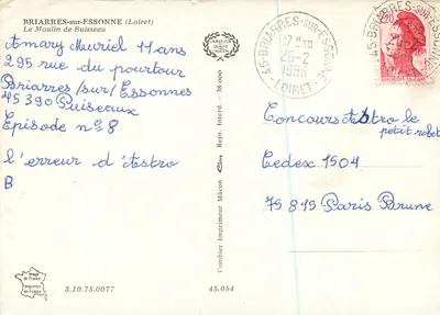 Il Mulino di Buisseau — Briarres-sur-Essonne — Cinq — Verso