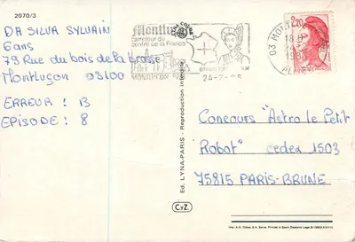 Lion e scoiattolo — scena di cucina — Ed. LYNA-PARIS n°2070/3 — Verso