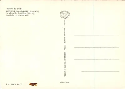 Montoire-sur-le-Loir — Kaplica Świętego Gili — Wnętrze, absydę południową — Cimy — Rewers