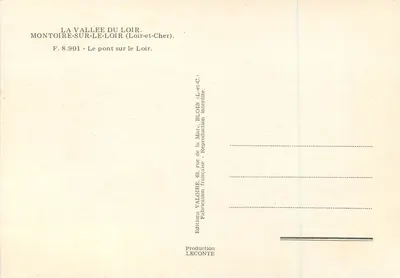 Montoire-sur-Loir — Most nad Loir — Éditions Valoire — Rewers
