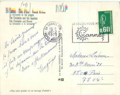 Cannes — La Croisette und die Strände — Les Éditions GILLETTA — Rückseite