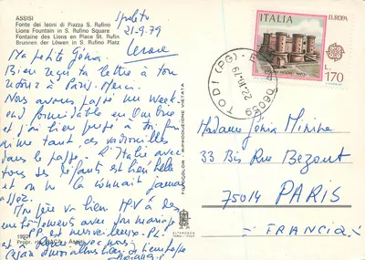Fonte dos leões da Piazza S. Rufino — Assisi — ALTEROCCA — Verso