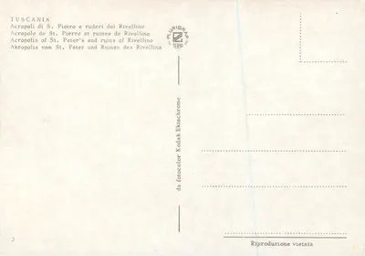 Akropol St. Pierre i ruiny Rivellino — Toskany — Plurigrafe Terni n°3 — Rewers