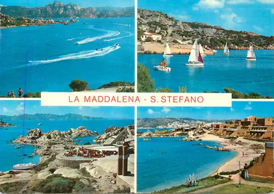 La Maddalena - S. Stefano — vista da baía e dos veleiros — Edição B.B. n°54