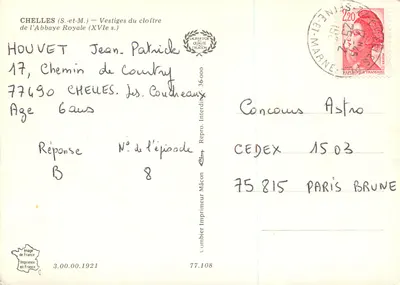 Chelles (S.-et-M.) — Zabytki klasztoru Królewskiego (XVI w.) — Combier Imprimeur Mâcon — Rewers