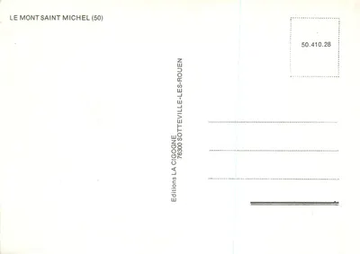 Mont Saint-Michel — widok panoramiczny z dziesięcioma scenami — Wydawnictwo Cygula — Rewers