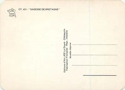 Sabedoria antes que riqueza — Sabedoria da Bretanha — Edições de Arte JOS Le Doaré — Verso