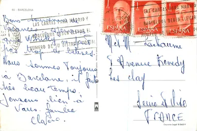 Barcelonę — Pamiątki — Imprèsco — Rewers