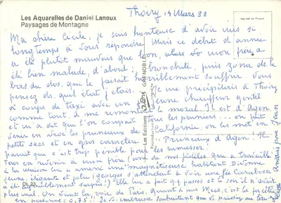 Paisagem invernal com ponte — Daniel Lanoux — As Aquarelas de Daniel Lanoux — Verso