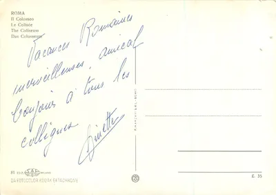 Rzym — Widok na Koloseum — P. MARCARI SRL-SCHIO — Rewers