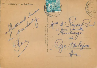 Strasbourg — Katedra — Wydawnictwo « LA CIGOGNE » — Rewers