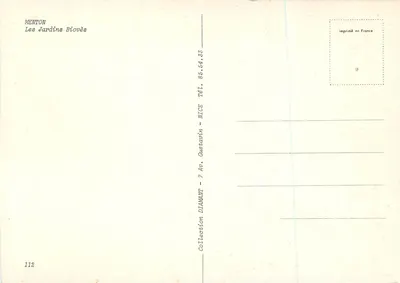 Menton — Ogród Biovès — Kolekcja Diamant — Rewers