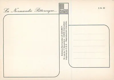 Normandie Pitoresca — Émy — Edições LECONTE — Verso