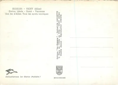 Vichy — Jezioro Allier — Wydawnictwo 'La Cigogne' — Rewers