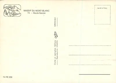 Wysokie Sałwje — Mont-Blanc — Wydawnictwo Grenoble — Rewers