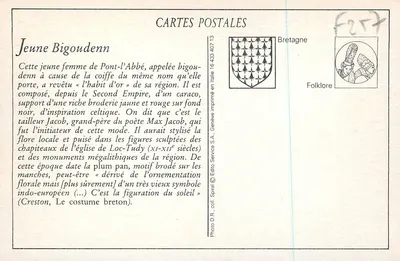 Jovem Bigoudenn — Bretanha — Edito Service S.A. n°16-433.407-13 — Verso