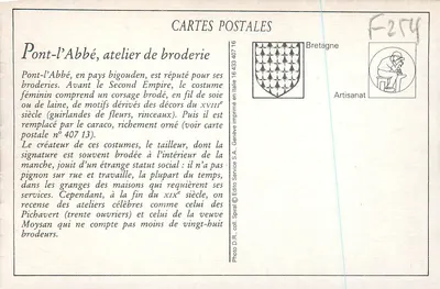 Pont-l'Abbé — Atelier de Bordados ao ar livre — LL — Verso