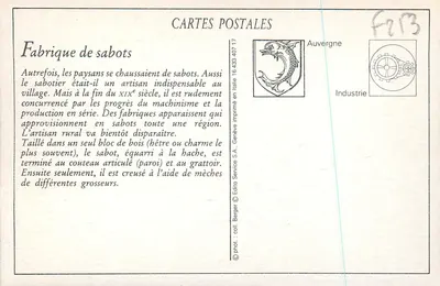 Interior de uma Fábrica de Sapatos — Tipos de Auvergne — Édito Service S.A. — Verso