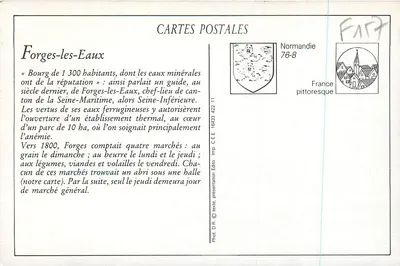 Forges-les-Eaux (S-Inf.) — Estação Termal — A Halle au beurre — Verso