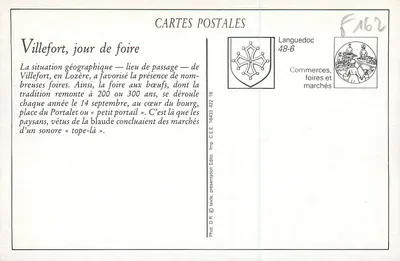 Villefort — Dia de Feira — J. Gascuel, fot. Bessèges — Verso