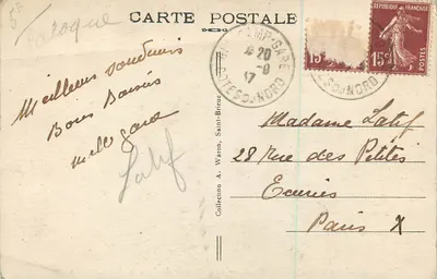O desaguador do Trieux, em Châteaulin — A Bretanha pitoresca — A.W. - 955 - Pontrieux — Verso