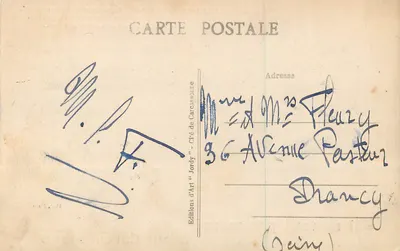 Carcassonne — Verteidigungen der Aude-Tür — Éditions d'Art 'Jordy' — Rückseite