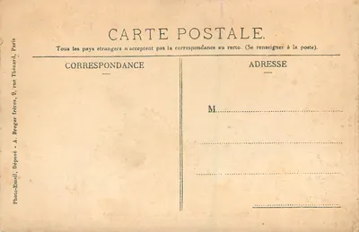 Biarritz — Os Rochos (A Loge do Teatro) — Edição F. Forest, Livreiro-Papelaria, Bayonne — Verso