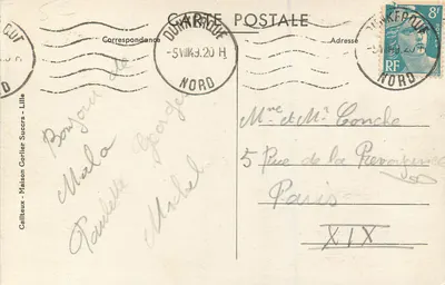 Malo-les-Bains — A Praia — E.C. — Verso