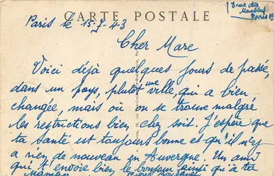 Paris — Notre-Dame e o Pátio — F. J. (n°66) — Verso