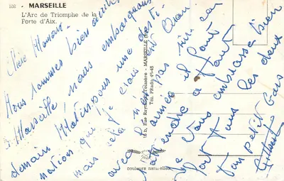 Arc de Triomphe de la Porte d'Aix — Marsylia — wydawca nieznany, n° 102 — Rewers