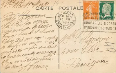 Le Havre — Um belo canto da Praia — G. F., Le Havre — Verso