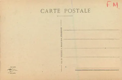Mulhouse - Wejście do miasta — wydawca Oh Bergeret, Strasbourg — Rewers