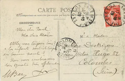 Saint-Dié (Vosges) — O Kiosque e os Pontes Rusticos na Cascata das Molières — Imp. Ad. Weick, Saint-Dié (Depositado) N° 6445 - Cl. W. — Verso