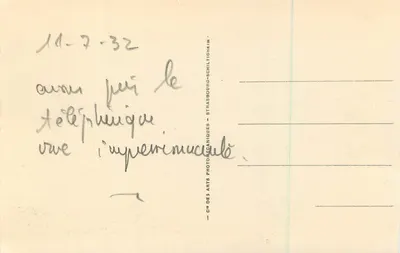 ANNECY i Jezioro widziane z Mont Veyrier — widok z powietrza z teleferykiem — nr 99 — Rewers