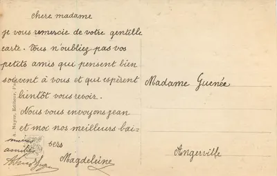 Femme et enfant — Salon 1911 — Al. Guillou, n°751 — Verso
