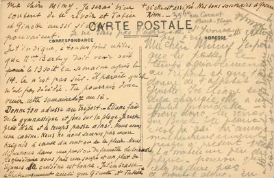 Embarcação de pesca "Europe" em perigo na tempestade — Berck-Plage — Châtelier Boulonnais, n° 889 — Verso